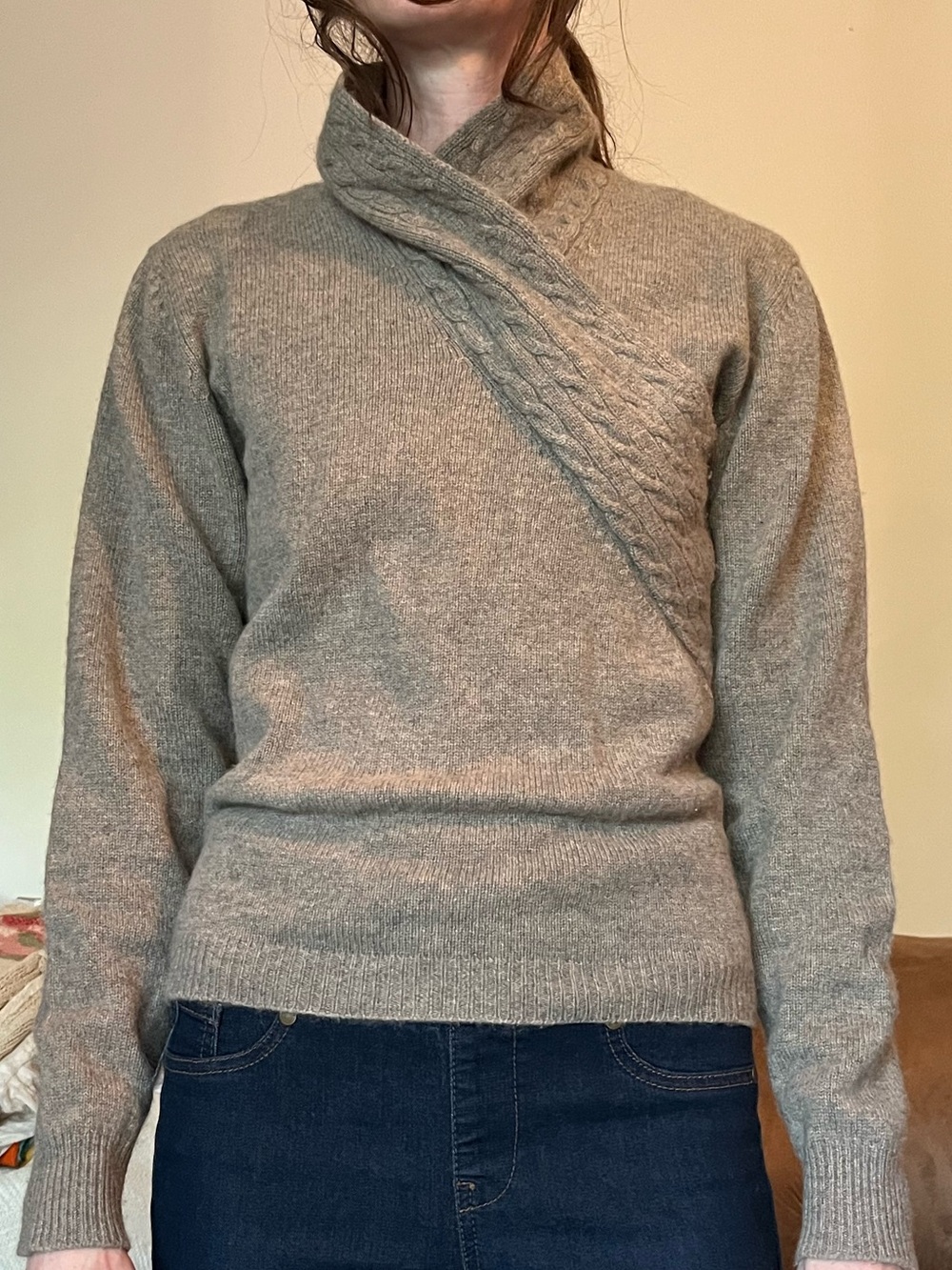Bergdorf Goodman Cashmere Sweater in Light Taupe